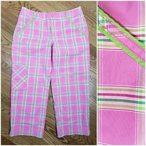 Vintage White Label Plaid Lilly Pulitzer Cropped Pants 6